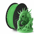Matte Green pla 3D printing filament spool with a green dragon sculpture on a white background